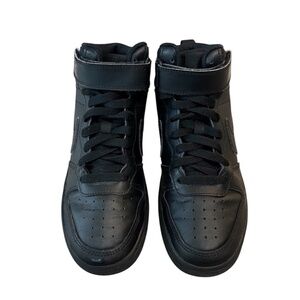 Boys Black Nike Court Borough Mid 2 Sneakers